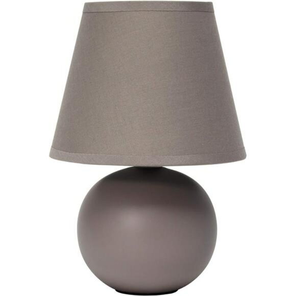 Mini Ceramic Table Lamp with Fabric Shade Small Desk Light for Bedroom Dorm - Picture 1 of 7